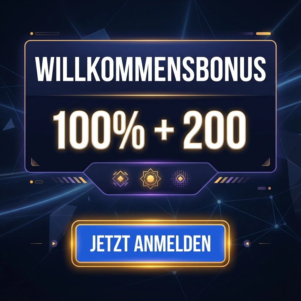 Willkommensbonus 100% + 200 Freispiele